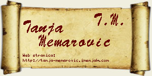 Tanja Memarović vizit kartica